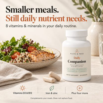 Smaller meals, daily nutrient needs: eight vitamins and minerals to complement meals.